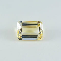 Citrine 1PC Medium 7x10 MM Emerald Faceted Yellow Shine Semi Precious Loose Gems