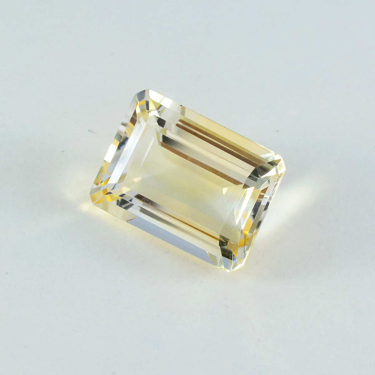 Citrine 1PC Medium 7x10 MM Emerald Faceted Yellow Shine Semi Precious Loose Gems Secundaire afbeelding