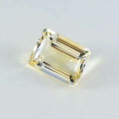 Citrine 1PC Small 6x9 MM Emerald Faceted Yellow Luster Semi Precious Loose Gemstones
