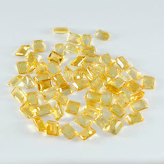 Citrine 1PC Medium 7x10 MM Emerald Faceted Yellow Shine Semi Precious Loose Gems
