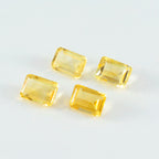 Citrine 1PC Medium 8x10 MM Emerald Faceted Yellow Fine Semi Precious Loose Gemstone
