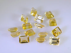 Citrine 1PC Medium 8x10 MM Emerald Faceted Yellow Fine Semi Precious Loose Gemstone