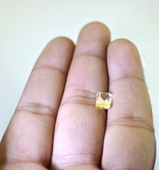 Citrine 1PC Large 8x12 MM Emerald Faceted Yellow Natural Semi Precious Gems