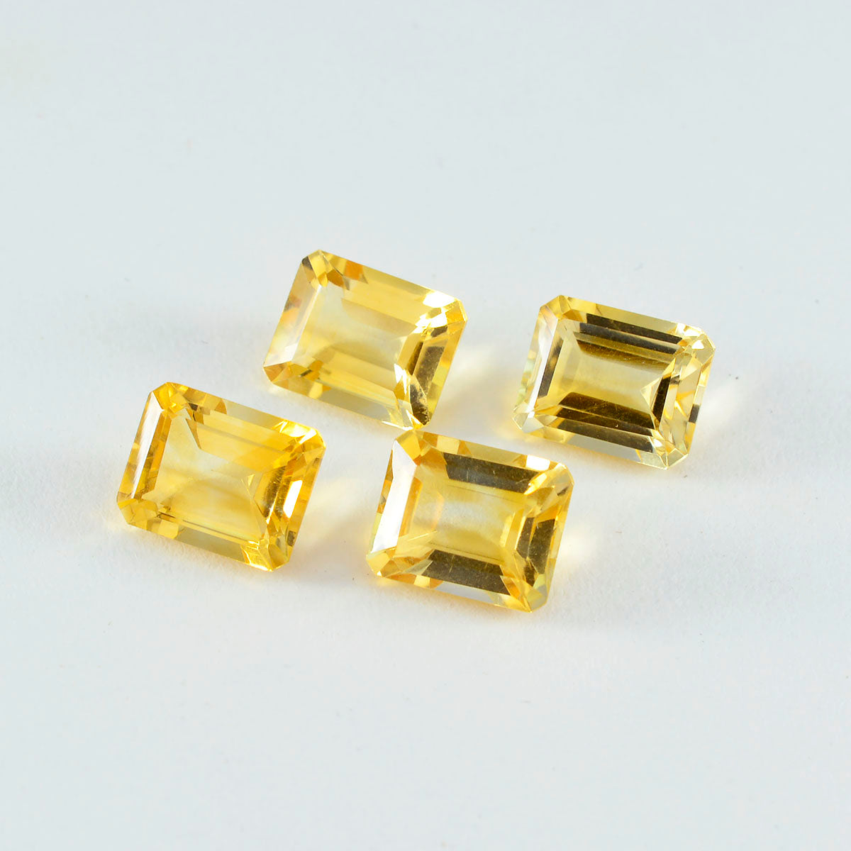 Citrine 1PC Large 9x11 MM Emerald Faceted Yellow High Quality Semi Precious Loose Gemstones
