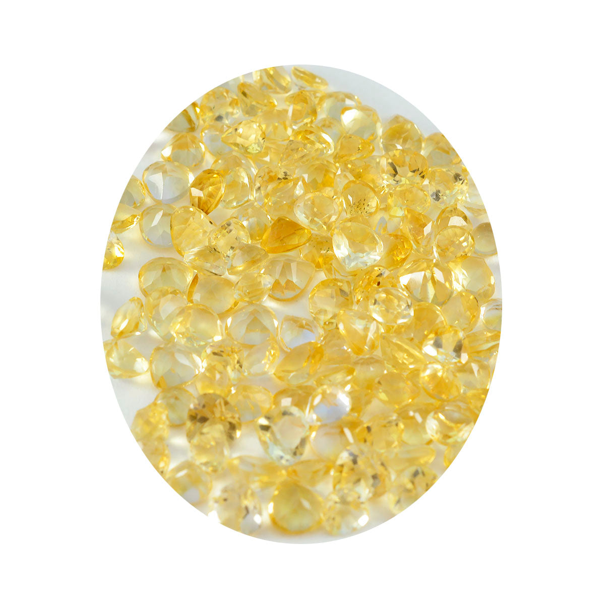 Citrine 1PC Tiny 6x6 MM Heart Faceted Yellow Polished Semi Precious Loose Gems Hoofdafbeelding