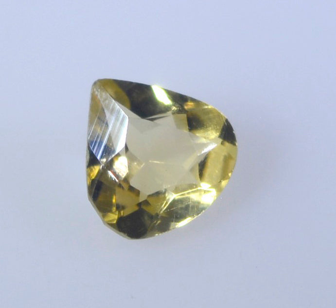 Citrine 1PC Large 11x11 MM Heart Faceted Yellow Fine Semi Precious Loose Gemstone
