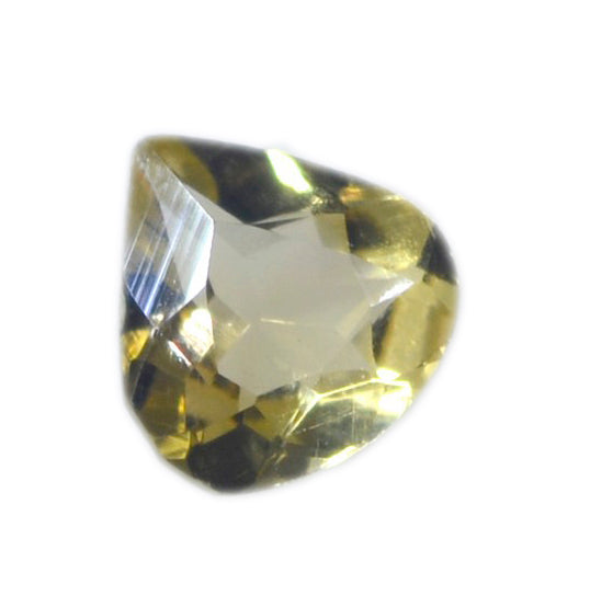 Citrine 1PC Chunky 15x15 MM Heart Faceted Yellow Superior Semi Precious Loose Gemstone