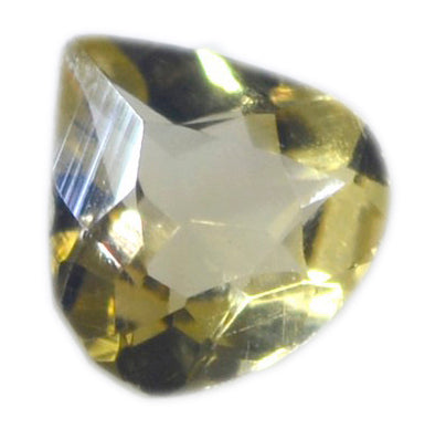 Citrine 1PC Chunky 13x13 MM Heart Faceted Yellow Natural Semi Precious Gems