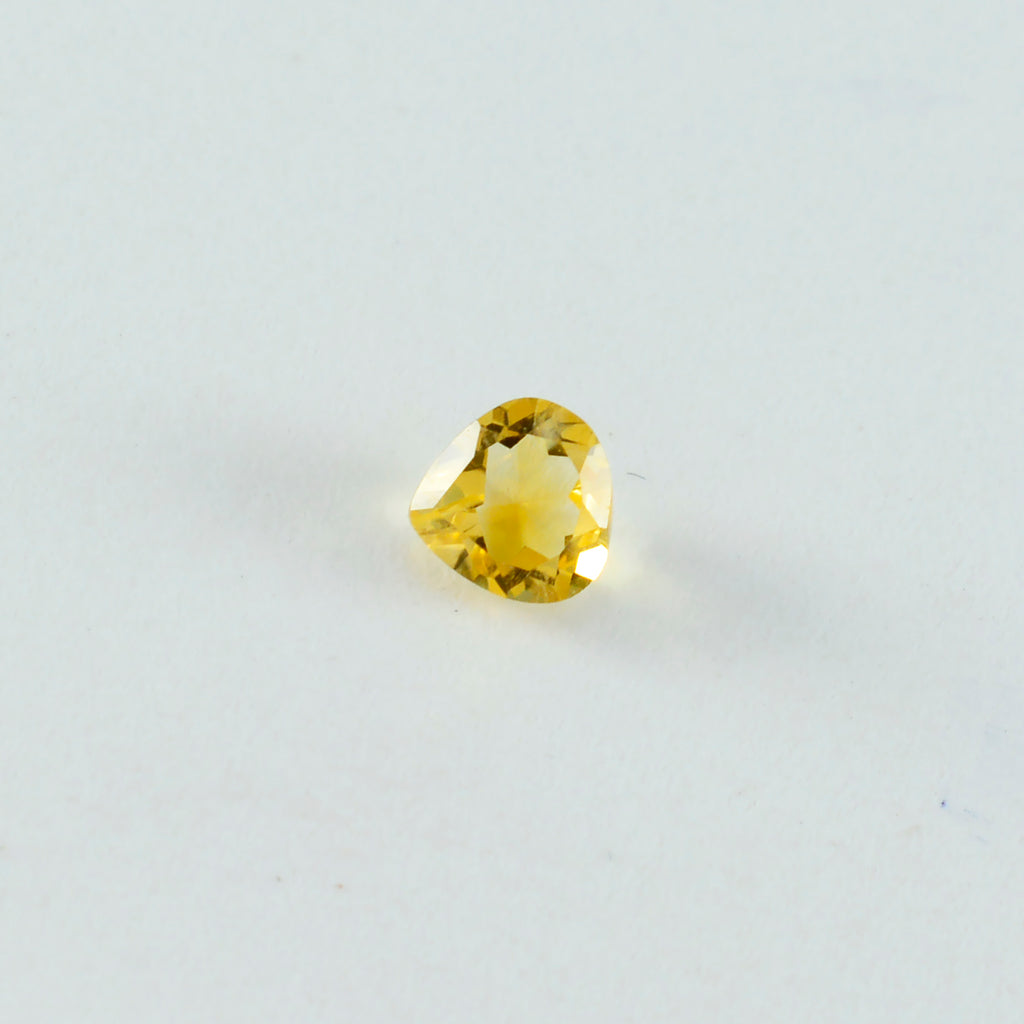 Citrine 10PC Tiny 4x4 MM Heart Faceted Yellow Brilliant Semi Precious Loose Gemstones