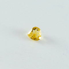 Citrine 10PC Tiny 4x4 MM Heart Faceted Yellow Brilliant Semi Precious Loose Gemstones