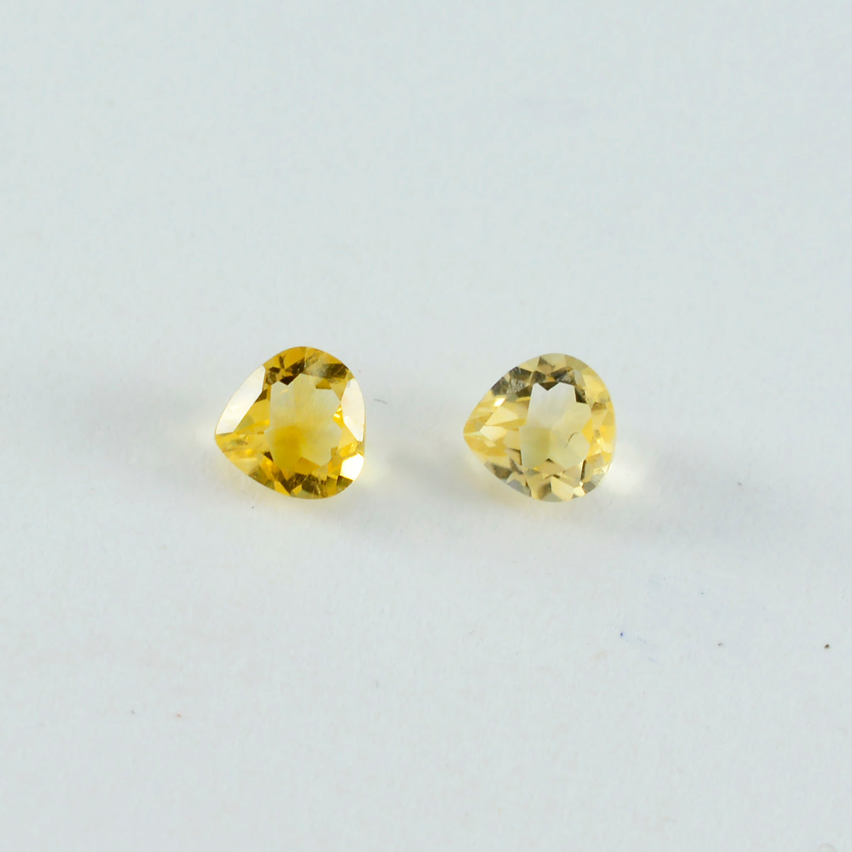 Citrine 10PC Tiny 4x4 MM Heart Faceted Yellow Brilliant Semi Precious Loose Gemstones