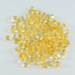 Citrine 1PC Tiny 5x5 MM Heart Faceted Yellow Sparkling Semi Precious Gems