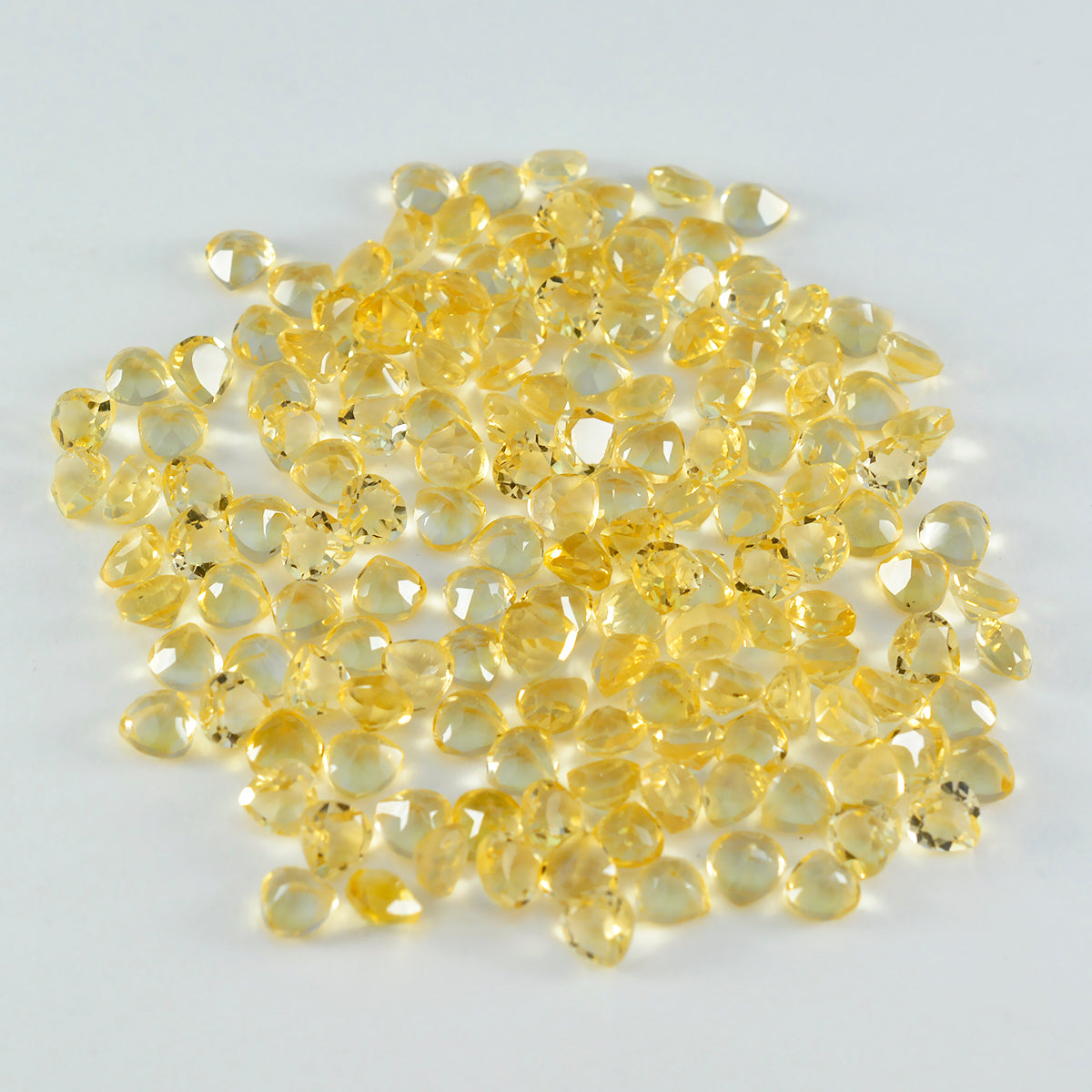 Citrine 1PC Tiny 5x5 MM Heart Faceted Yellow Sparkling Semi Precious Gems