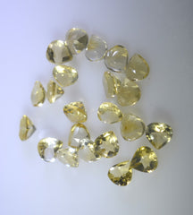 Citrine 1PC Tiny 6x6 MM Heart Faceted Yellow Polished Semi Precious Loose Gems