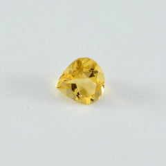 Citrine 1PC Small 7x7 MM Heart Faceted Yellow Splendid Semi Precious Loose Gemstone