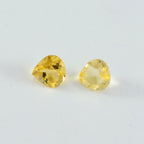 Citrine 1PC Small 8x8 MM Heart Faceted Yellow Luster Semi Precious Loose Gemstones