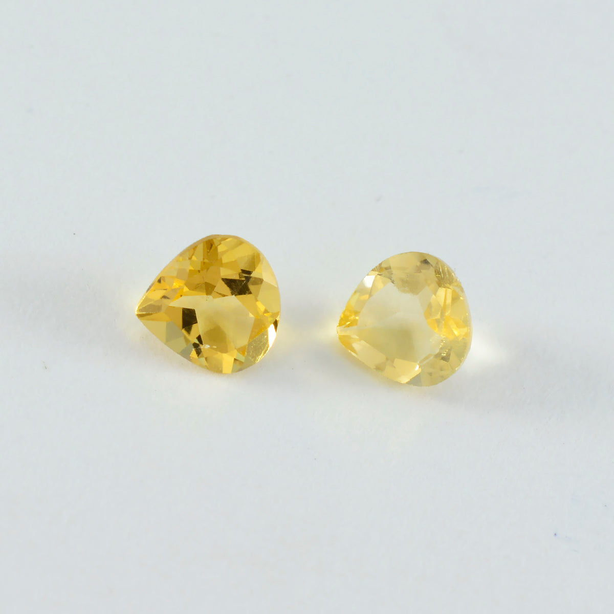 Citrine 1PC Small 8x8 MM Heart Faceted Yellow Luster Semi Precious Loose Gemstones