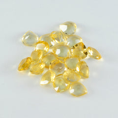 Citrine 1PC Small 8x8 MM Heart Faceted Yellow Luster Semi Precious Loose Gemstones