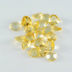 Citrine 1PC Medium 9x9 MM Heart Faceted Yellow Lustrous Semi Precious Gems