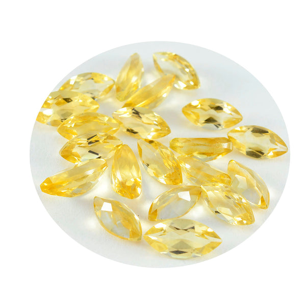 Citrine 1PC Medium 7x14 MM Marquise Faceted Yellow Genuine Semi Precious Loose Gems