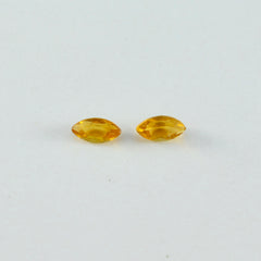 Citrine 10PC Tiny 2x4 MM Marquise Faceted Yellow Luster Semi Precious Loose Gemstones