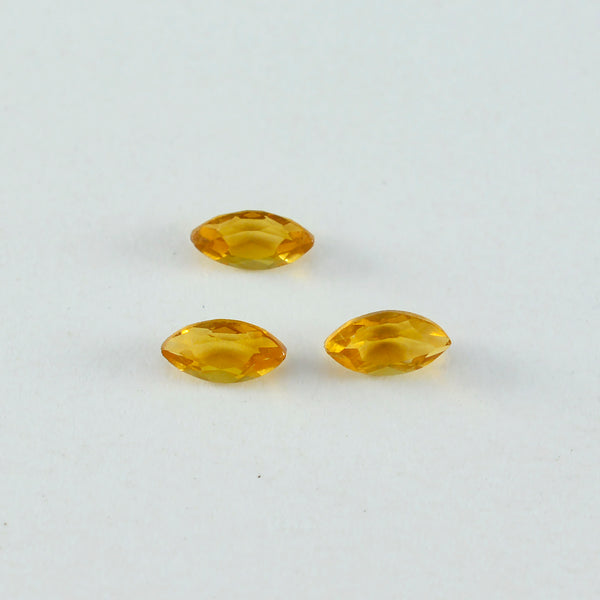 Citrine 1PC Tiny 3x6 MM Marquise Faceted Yellow Shine Semi Precious Loose Gems