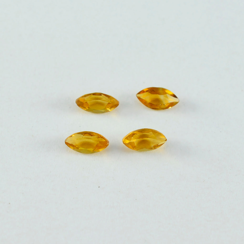 Citrine 1PC Chunky 10x20 MM Marquise Faceted Yellow Pure Semi Precious Loose Gemstones