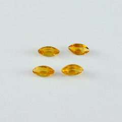 Citrine 1PC Chunky 10x20 MM Marquise Faceted Yellow Pure Semi Precious Loose Gemstones