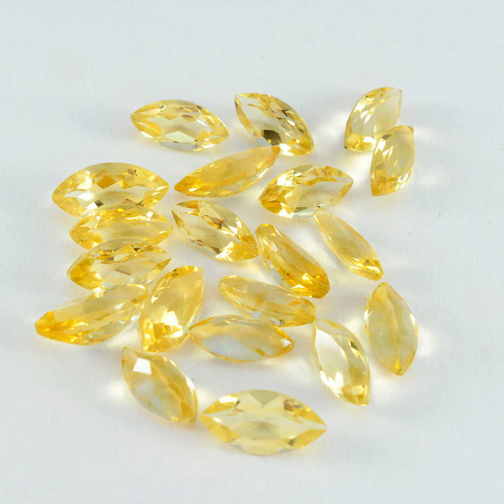 Citrine 1PC Small 6x12 MM Marquise Faceted Yellow Natural Semi Precious Gems
