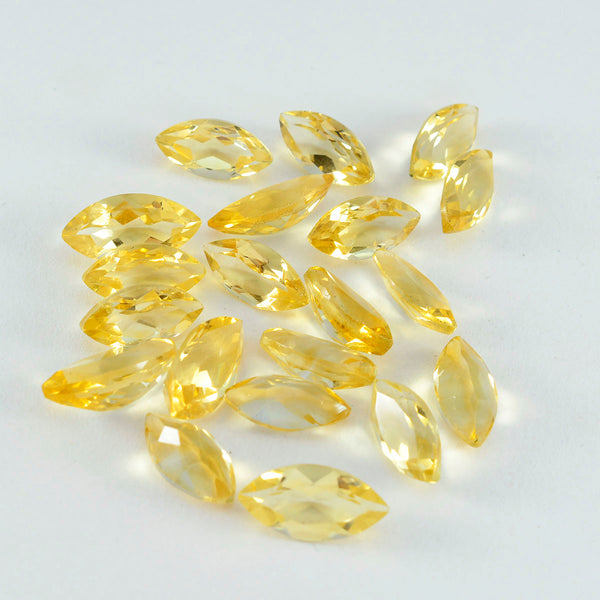 Citrine 1PC Small 6x12 MM Marquise Faceted Yellow Natural Semi Precious Gems