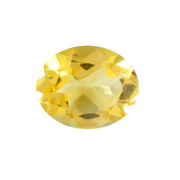 Citrine 1PC Large 10x12 MM Oval Faceted Yellow Luster Semi Precious Loose Gems