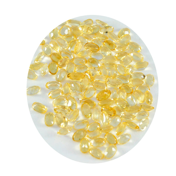 Citrine 1PC Small 6x9 MM Oval Faceted Yellow Pure Semi Precious Loose Gemstones
