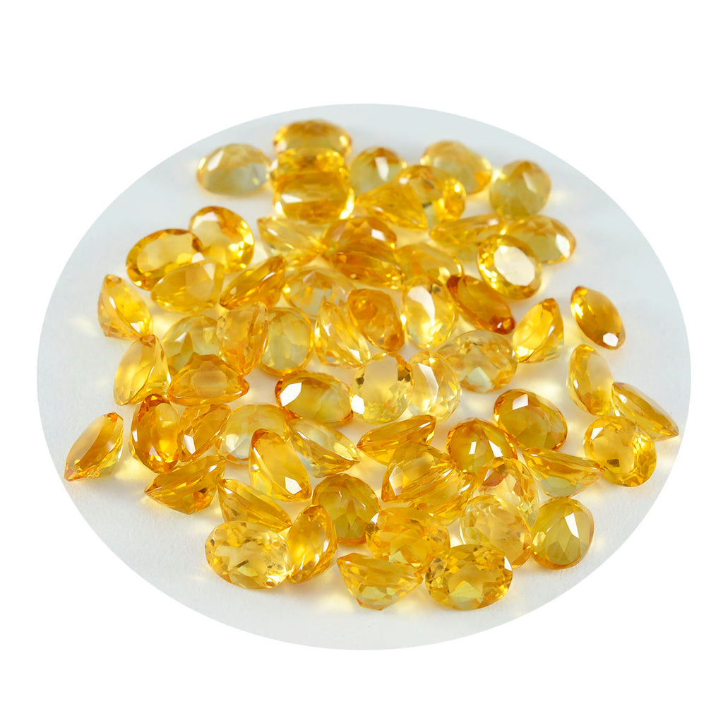 Citrine 1PC Large 8x12 MM Oval Faceted Yellow Splendid Semi Precious Gems