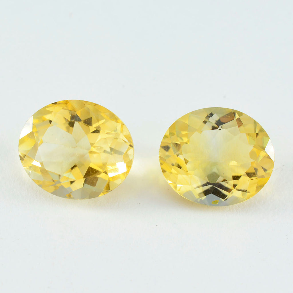 Citrine 1PC Large 10x14 MM Oval Faceted Yellow Lustrous Semi Precious Loose Gemstone