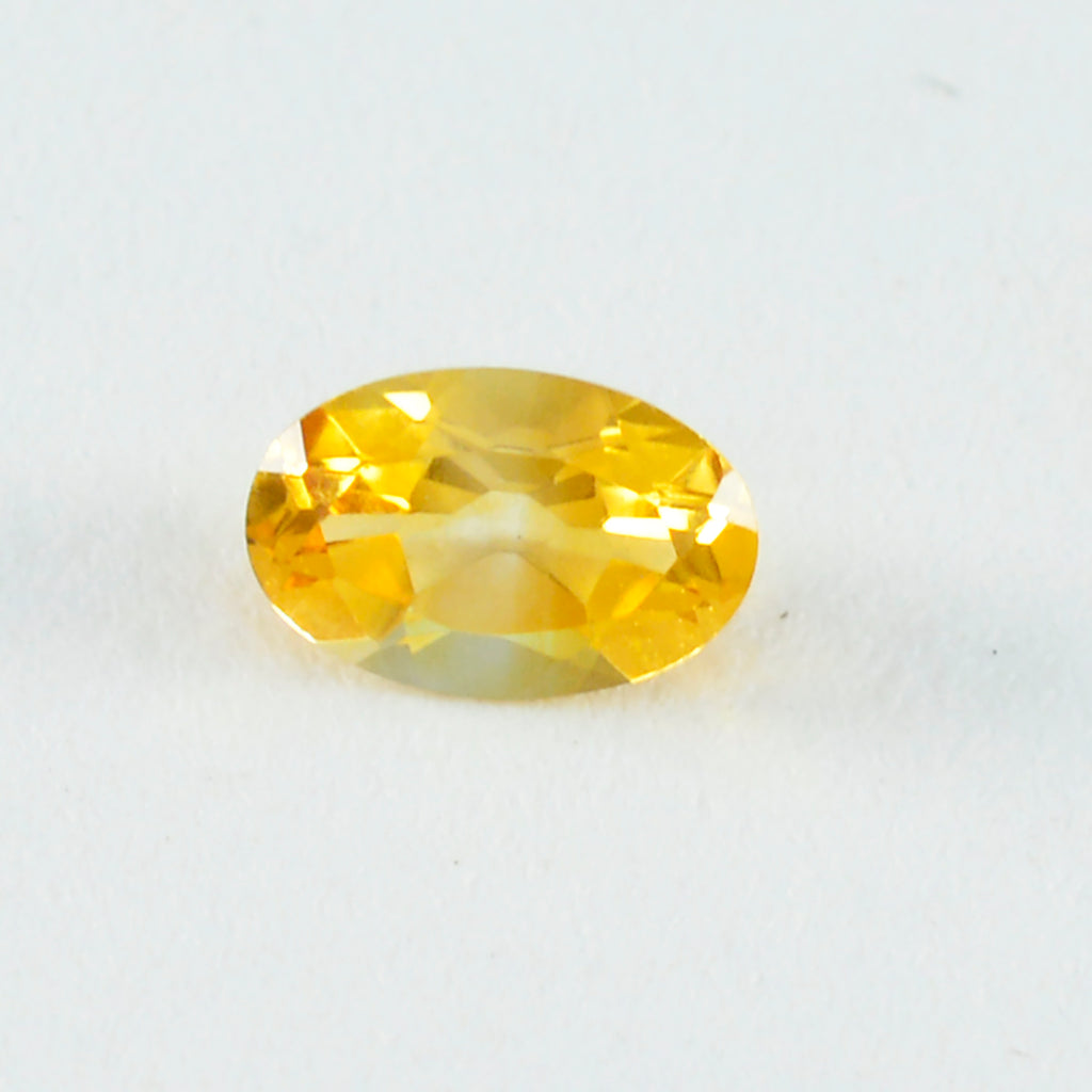 Citrine 1PC Large 10x14 MM Oval Faceted Yellow Lustrous Semi Precious Loose Gemstone