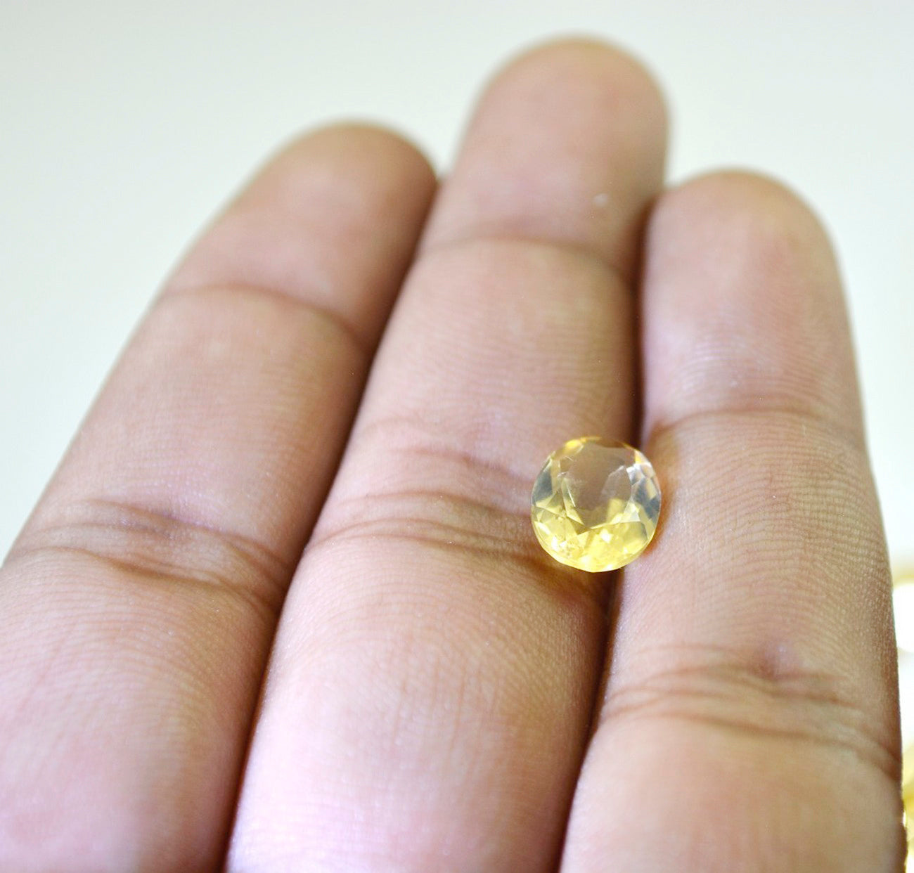 Citrine 1PC Chunky 12x16 MM Oval Faceted Yellow Shine Semi Precious Loose Gemstones