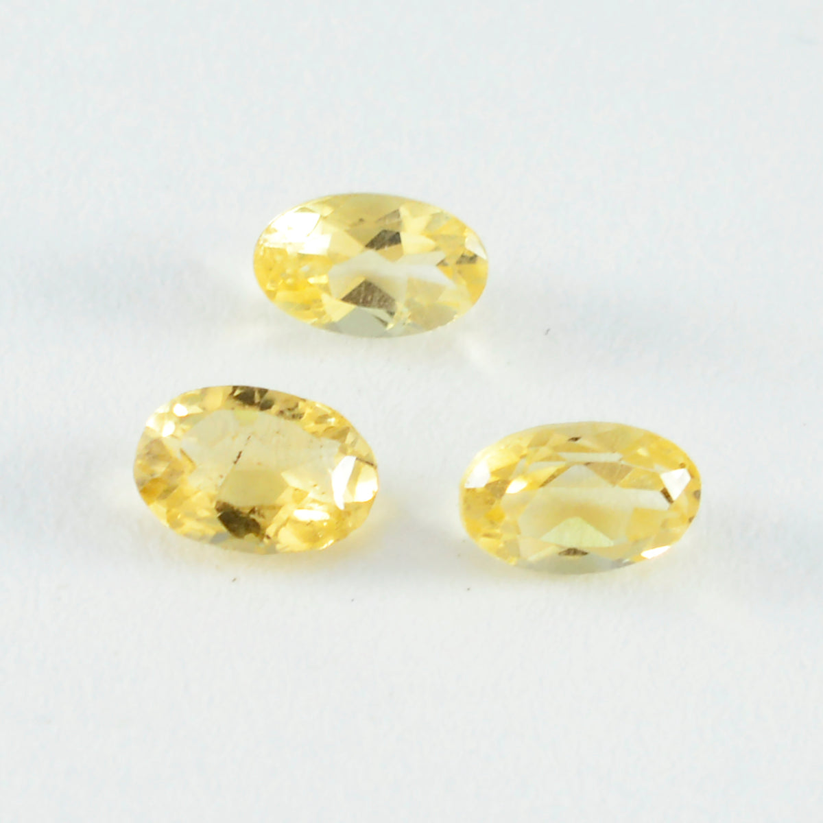Citrine 1PC Medium 7x10 MM Oval Faceted Yellow Brilliant Semi Precious Loose Gems Secundaire afbeelding