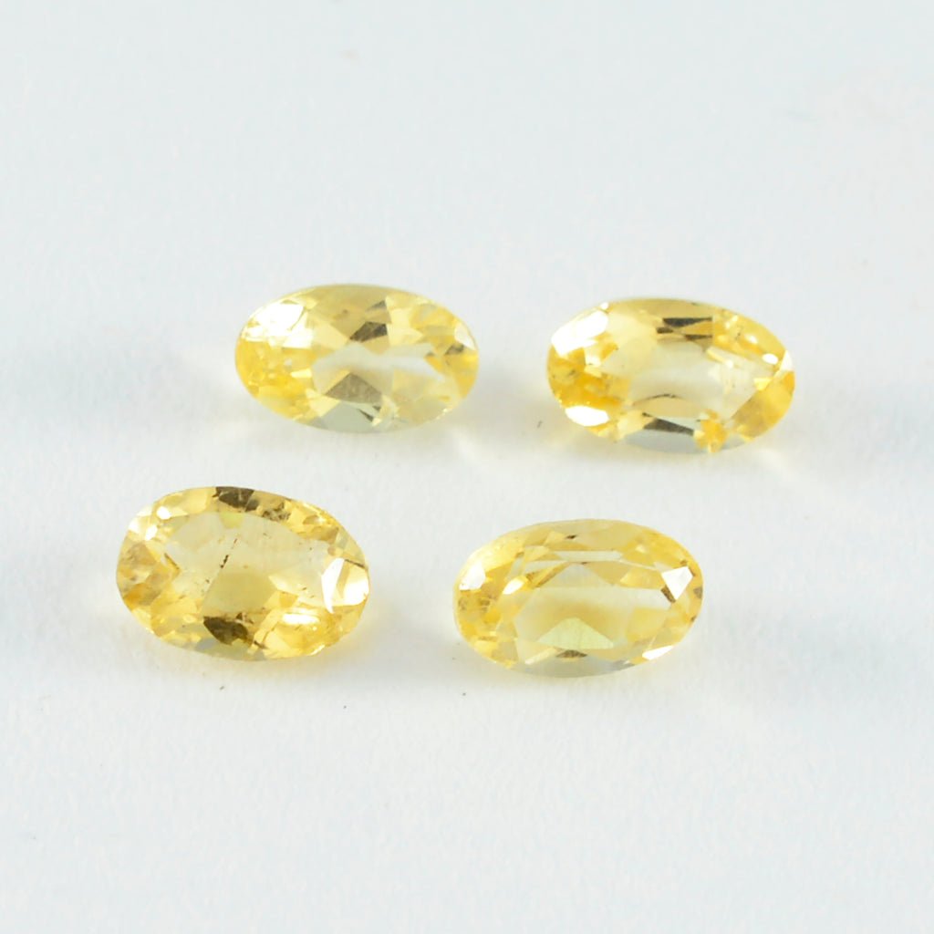 Citrine 1PC Medium 7x10 MM Oval Faceted Yellow Brilliant Semi Precious Loose Gems