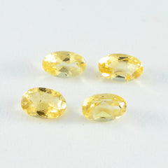 Citrine 1PC Small 7x9 MM Oval Faceted Yellow Fiery Semi Precious Gems