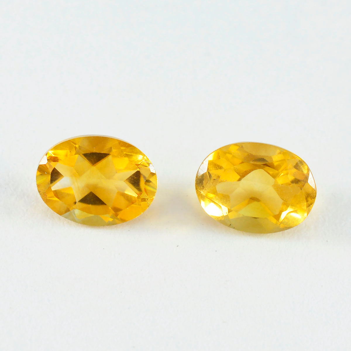 Citrine 1PC Small 7x9 MM Oval Faceted Yellow Fiery Semi Precious Gems