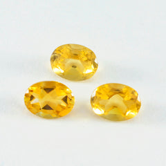 Citrine 1PC Small 7x9 MM Oval Faceted Yellow Fiery Semi Precious Gems
