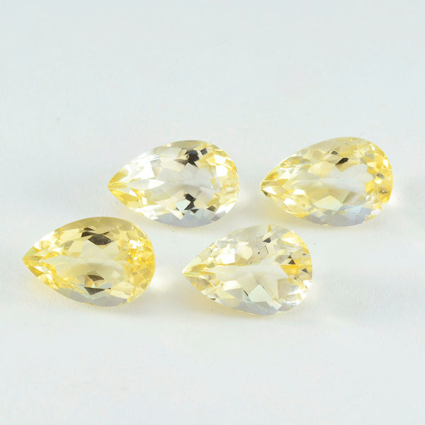 Citrine 1PC Tiny 3x5 MM Pear Faceted Yellow Luster Semi Precious Loose Gems