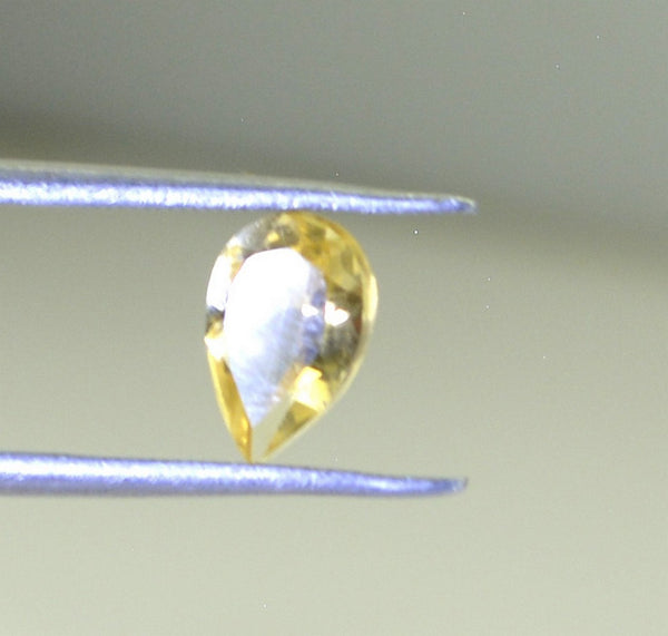 Citrine 1PC Chunky 13x18 MM Pear Faceted Yellow Splendid Semi Precious Loose Gemstone
