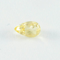 Citrine 1PC Tiny 4x6 MM Pear Faceted Yellow Lustrous Semi Precious Loose Gemstone