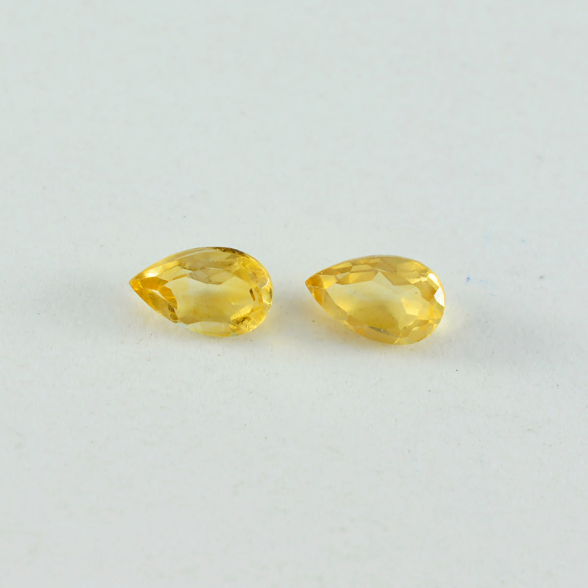 Citrine 1PC Tiny 4x6 MM Pear Faceted Yellow Lustrous Semi Precious Loose Gemstone
