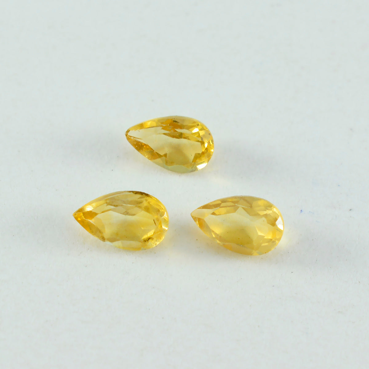 Citrine 1PC Medium 8x10 MM Pear Faceted Yellow Superior Semi Precious Gems