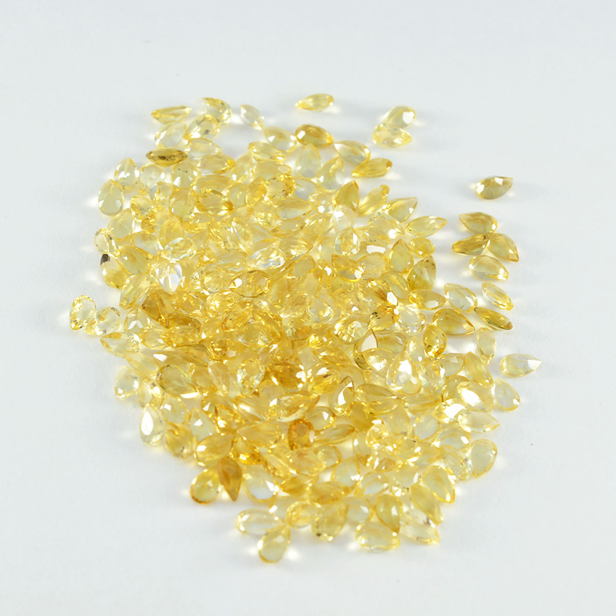 Citrine 1PC Tiny 5x7 MM Pear Faceted Yellow Shine Semi Precious Loose Gemstones
