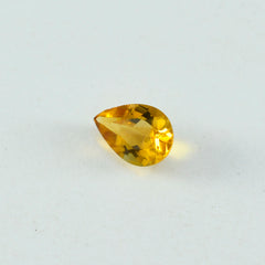 Citrine 1PC Small 6x8 MM Pear Faceted Yellow Fine Semi Precious Gems