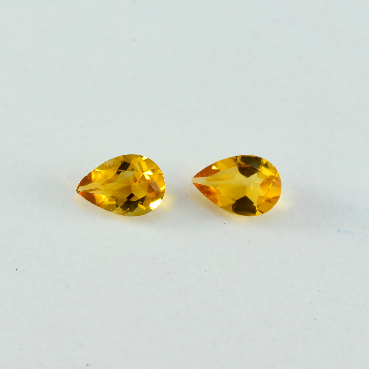 Citrine 1PC Small 6x8 MM Pear Faceted Yellow Fine Semi Precious Gems