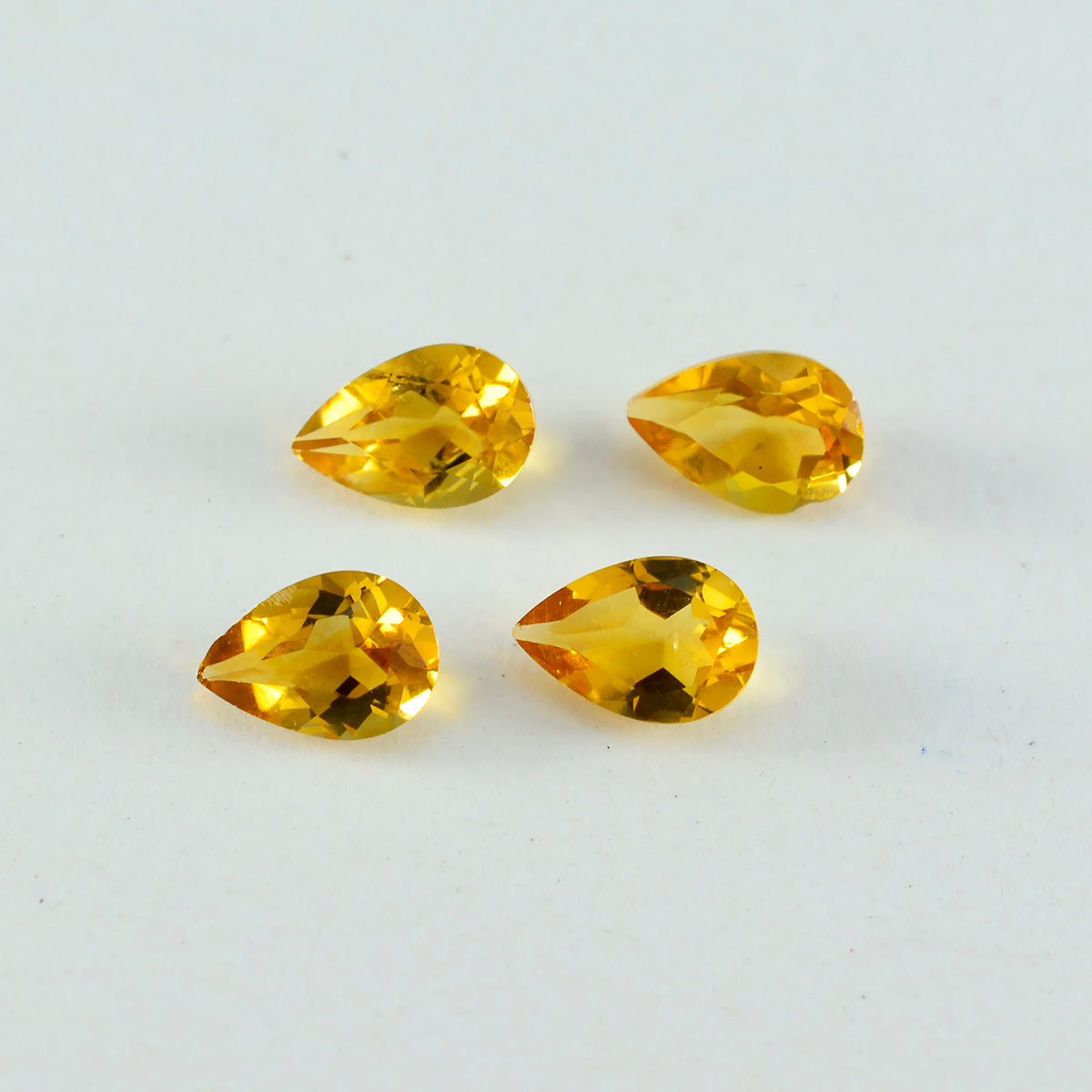 Citrine 1PC Small 6x9 MM Pear Faceted Yellow High Quality Semi Precious Loose Gems Hoofdafbeelding